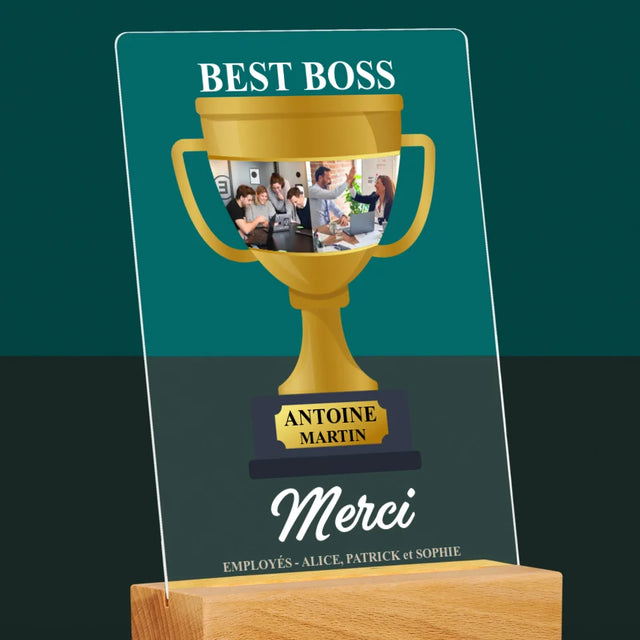 Le Collage Photo: Best Boss Coupe - Impression Sur Verre Acrylique