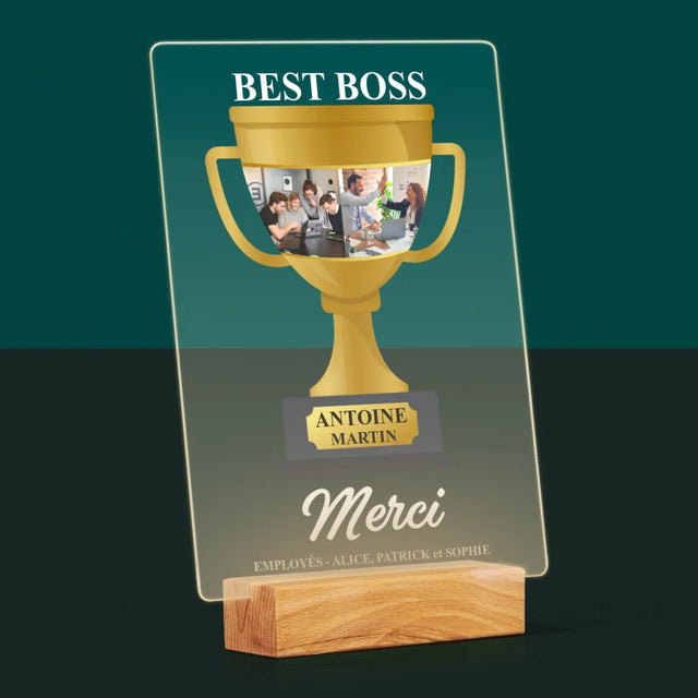 Le Collage Photo: Best Boss Coupe - Impression Sur Verre Acrylique