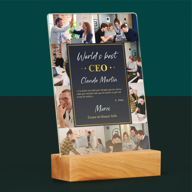 Le Collage Photo: World’S Best Ceo - Impression Sur Verre Acrylique