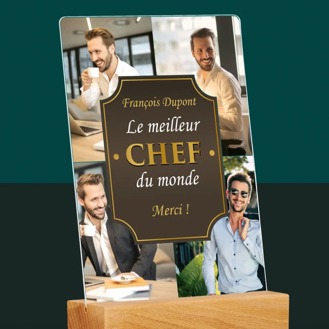 Le Collage Photo: Le Meilleur Patron - Impression Sur Verre Acrylique