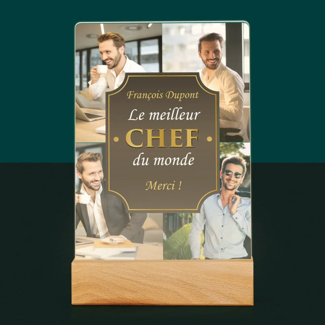 Le Collage Photo: Le Meilleur Patron - Impression Sur Verre Acrylique