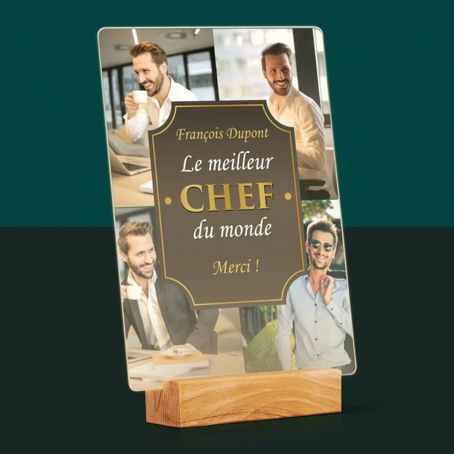 Le Collage Photo: Le Meilleur Patron - Impression Sur Verre Acrylique