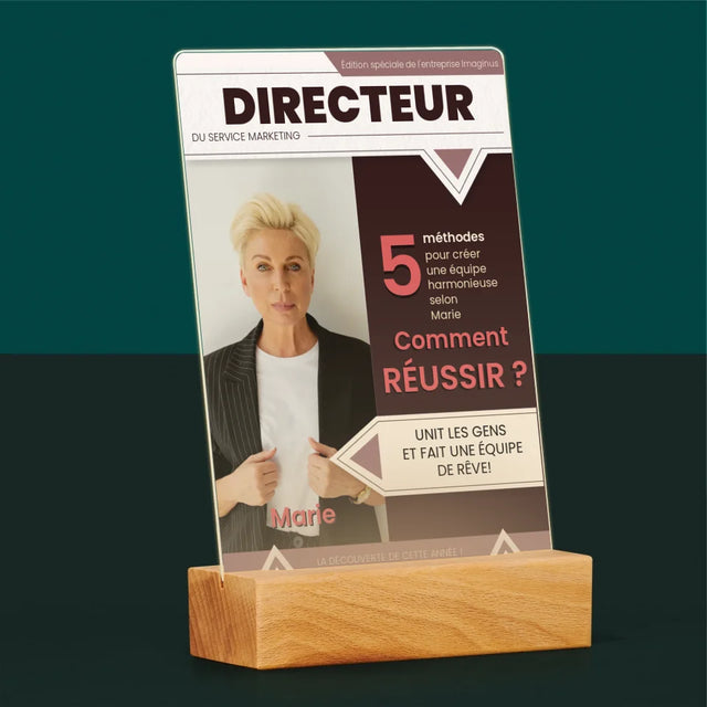 La Couverture De Magazine: Directeur - Impression Sur Verre Acrylique