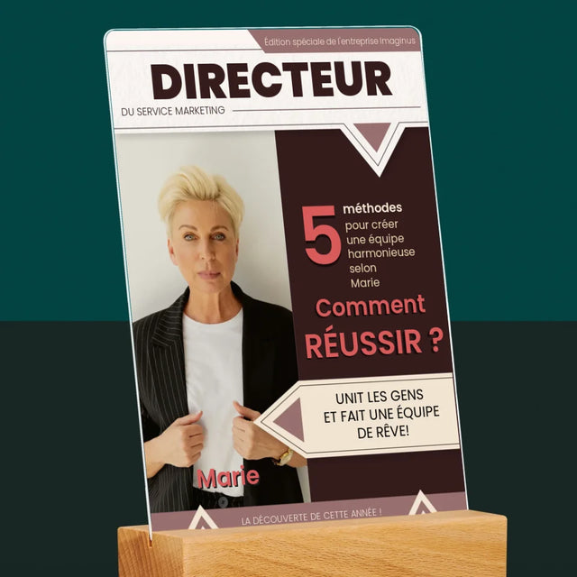 La Couverture De Magazine: Directeur - Impression Sur Verre Acrylique