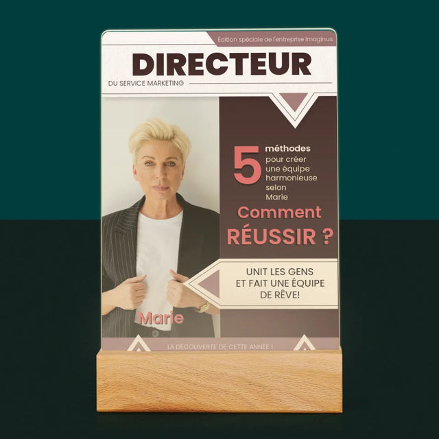 La Couverture De Magazine: Directeur - Impression Sur Verre Acrylique