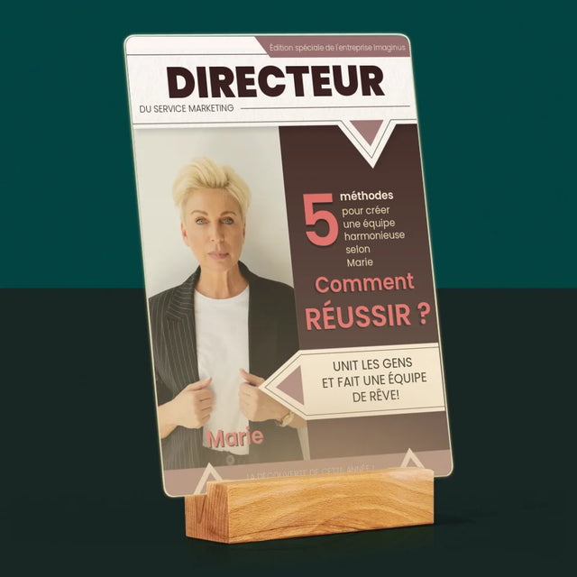 La Couverture De Magazine: Directeur - Impression Sur Verre Acrylique