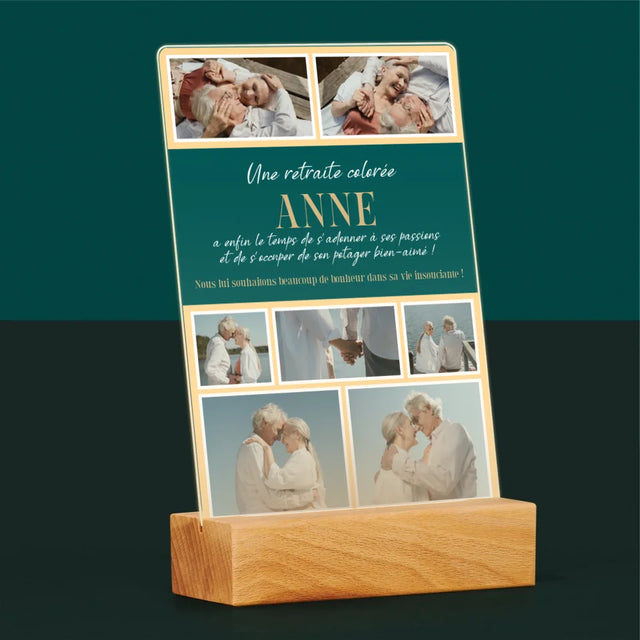 Le Collage Photo: Une Retraite Colorée - Impression Sur Verre Acrylique