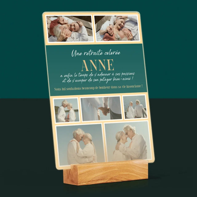 Le Collage Photo: Une Retraite Colorée - Impression Sur Verre Acrylique