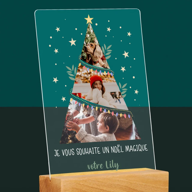 Le Collage Photo: Noël Magique Sapin - Impression Sur Verre Acrylique