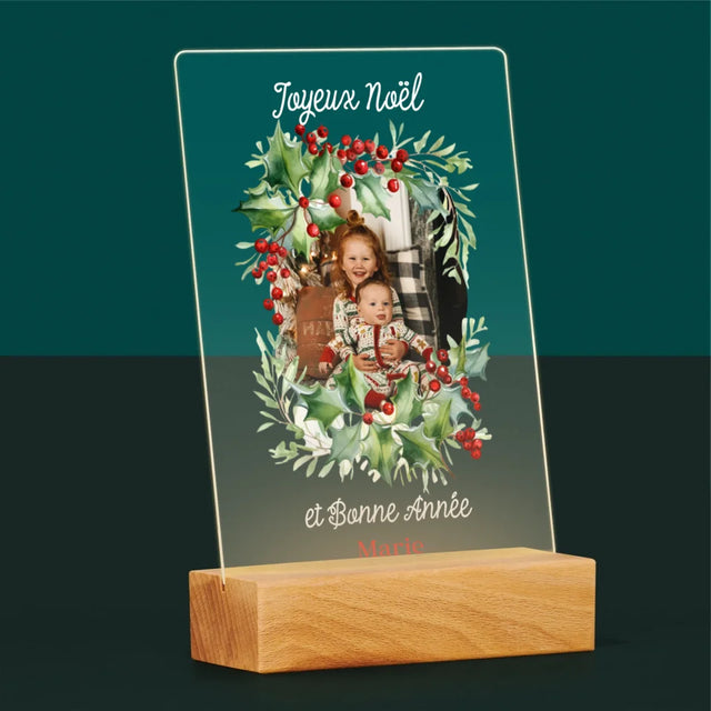 La Photo Et Un Texte: La Couronne De Noël - Impression Sur Verre Acrylique