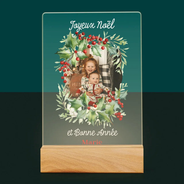 La Photo Et Un Texte: La Couronne De Noël - Impression Sur Verre Acrylique