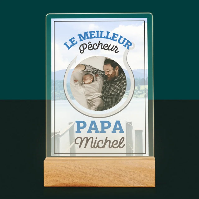 La Photo Et Un Texte: Le Meilleur Pêcheur - Impression Sur Verre Acrylique