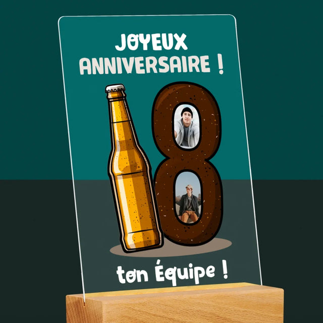 Le Collage Photo: 18 Bière - Impression Sur Verre Acrylique