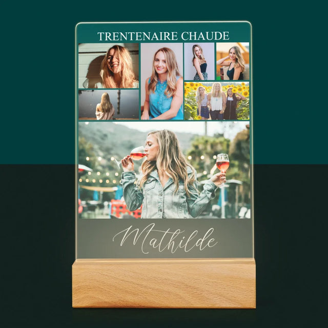 Le Collage Photo: Trentenaire Chaude - Impression Sur Verre Acrylique