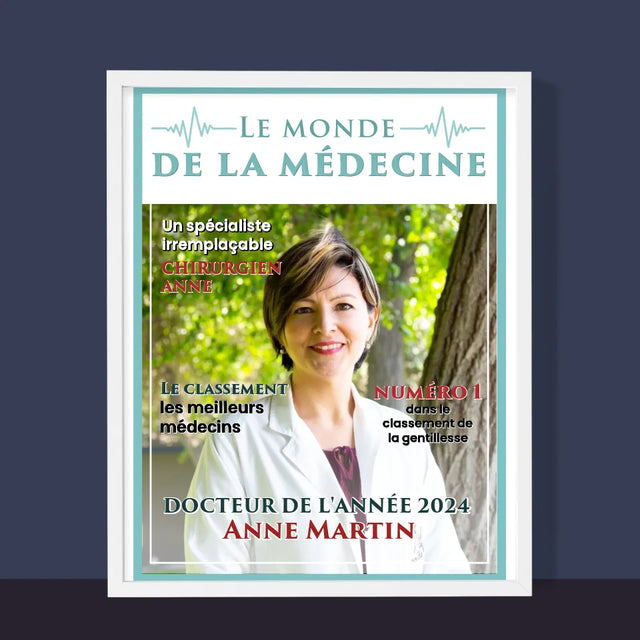 La Couverture De Magazine: Le Monde De La Médecine - Impression Encadrée 30X40