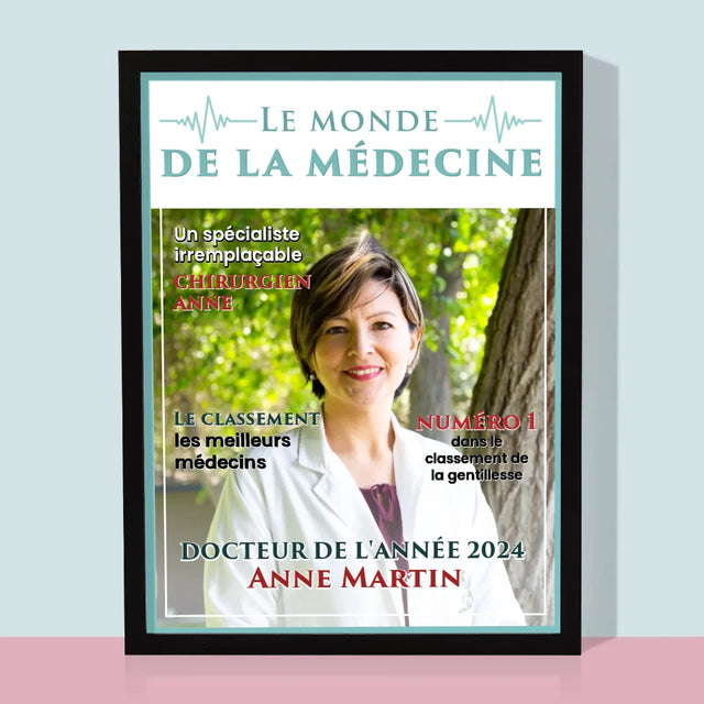 La Couverture De Magazine: Le Monde De La Médecine - Impression Encadrée 30X40