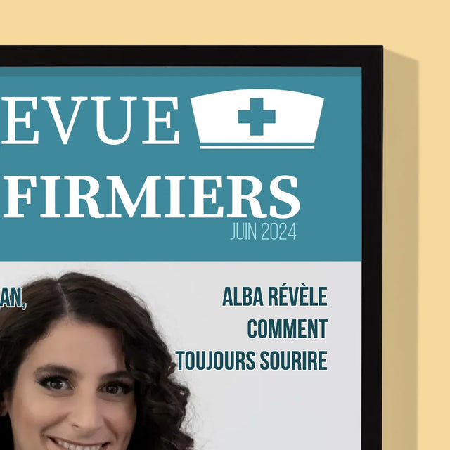 La Couverture De Magazine: La Revue D'Infirmiers - Impression Encadrée 30X40