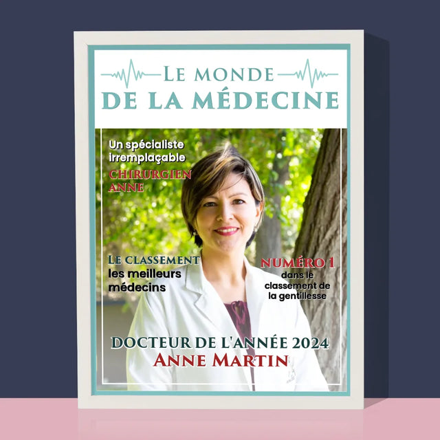 La Couverture De Magazine: Le Monde De La Médecine - Impression Encadrée 30X40