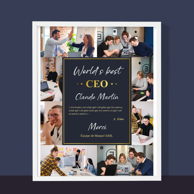 Le Collage Photo: World’S Best Ceo - Impression Encadrée 30X40