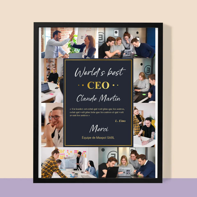 Le Collage Photo: World’S Best Ceo - Impression Encadrée 30X40