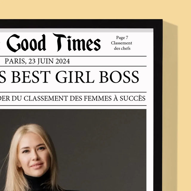 La Couverture De Magazine: World’S Best Girl Boss - Impression Encadrée 30X40