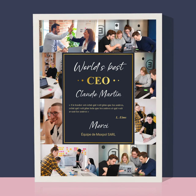 Le Collage Photo: World’S Best Ceo - Impression Encadrée 30X40