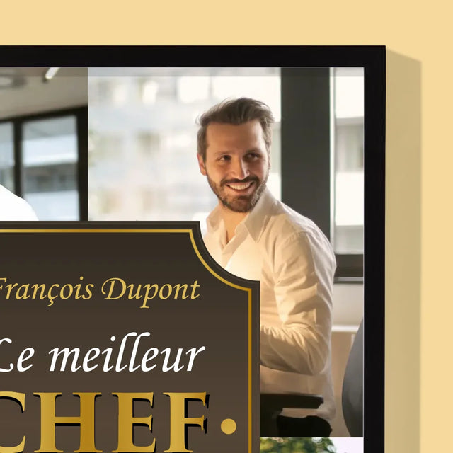 Le Collage Photo: Le Meilleur Chef Du Monde - Impression Encadrée 30X40