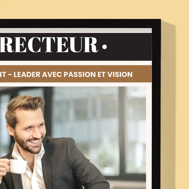 La Couverture De Magazine: Directeur - Impression Encadrée 30X40