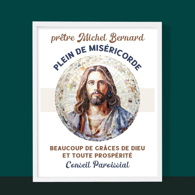 Le Prénom Et Un Texte: Un Prêtre Plein De Miséricorde - Impression Encadrée 30X40