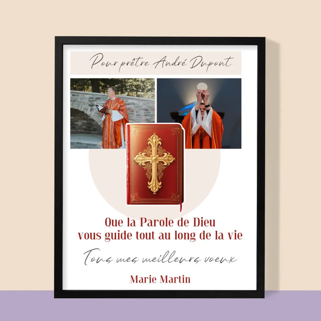 Le Collage Photo: La Parole De Dieu - Impression Encadrée 30X40