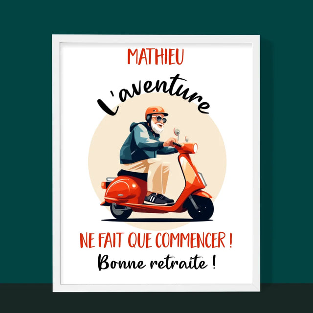 Le Prénom Et Un Texte: L'Aventure Ne Fait Que Commencer - Impression Encadrée 30X40