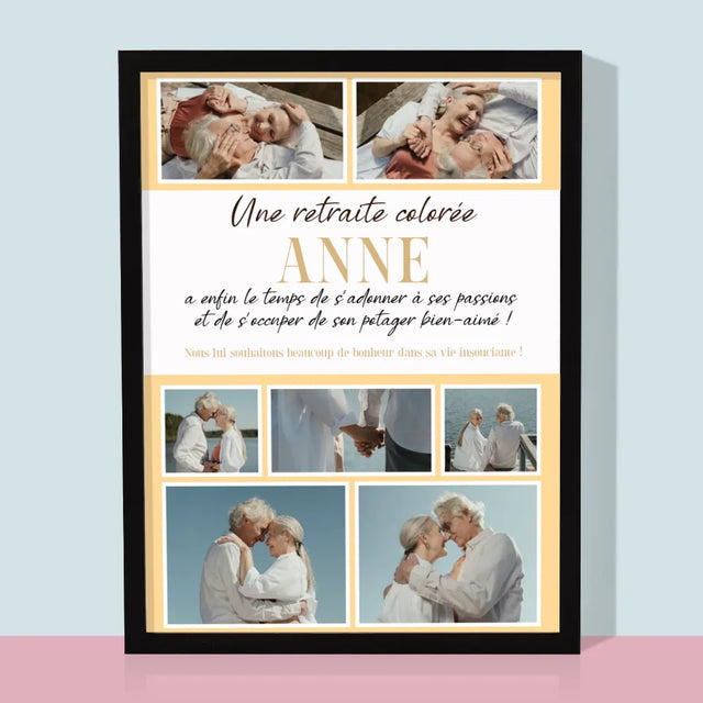 Le Collage Photo: Retraite Dans Des Bars Colorés - Impression Encadrée 30X40