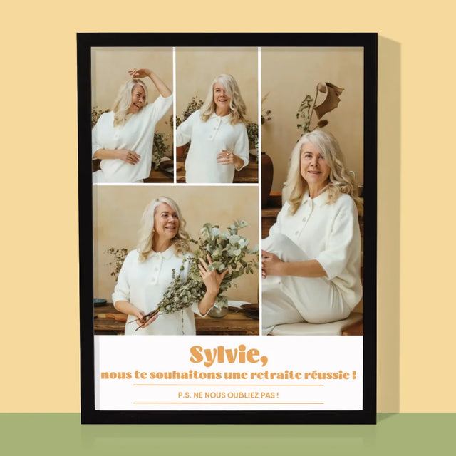 Le Collage Photo: Une Retraite Réussie - Impression Encadrée 30X40