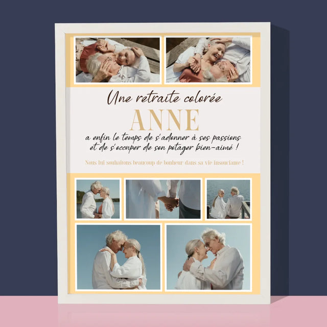 Le Collage Photo: Retraite Dans Des Bars Colorés - Impression Encadrée 30X40