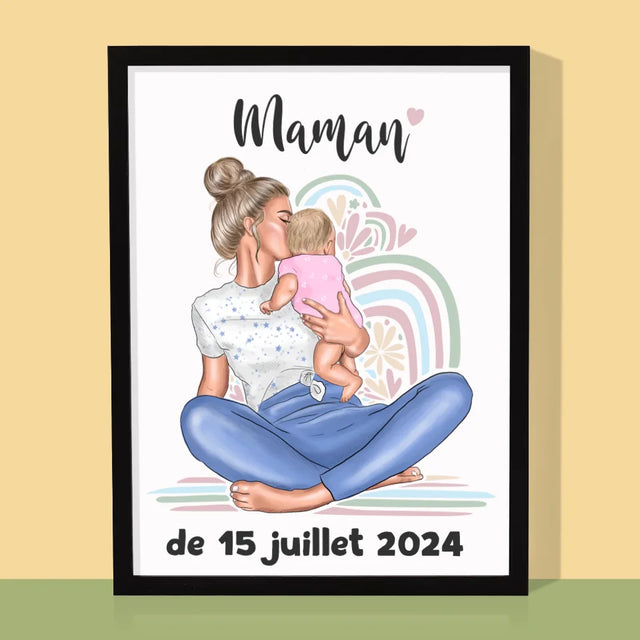 La Création Du Personnage: Jeune Maman - Impression Encadrée 30X40