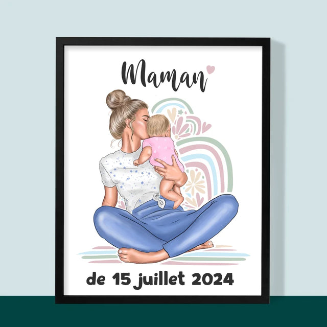 La Création Du Personnage: Jeune Maman - Impression Encadrée 30X40