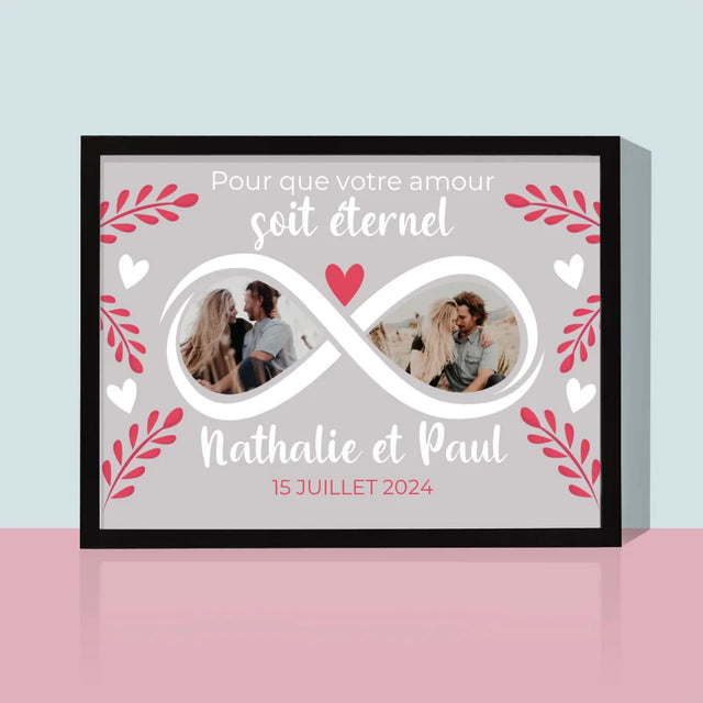 Le Collage Photo: Pour Que Votre Amour Soit Éternel - Impression Encadrée 30X40