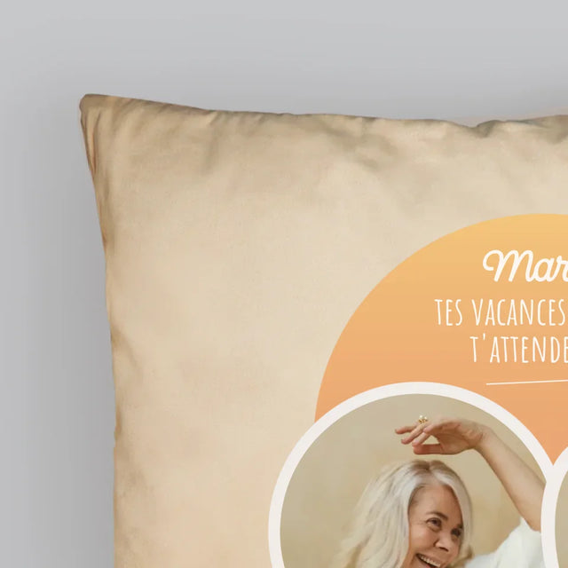 Le Collage Photo: Les Vacances De Rêve - Coussin