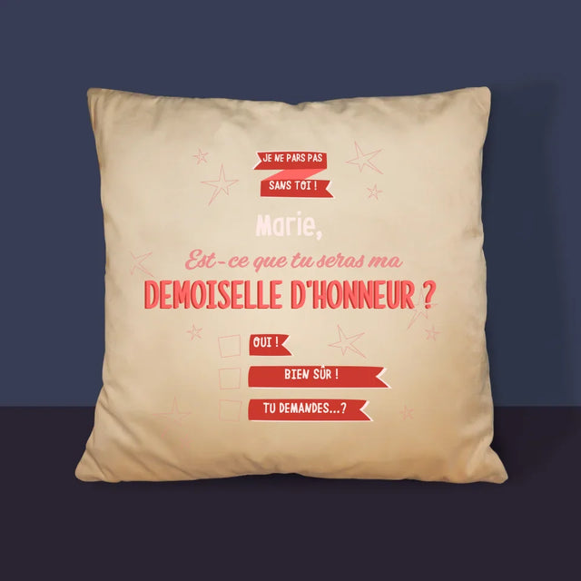 Le Prénom Et Un Texte: Je Ne Pars Pas Sans Toi - Coussin