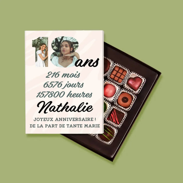 Collage Photo De Lettre: 18 Ans Compte À Rebours - Pralines