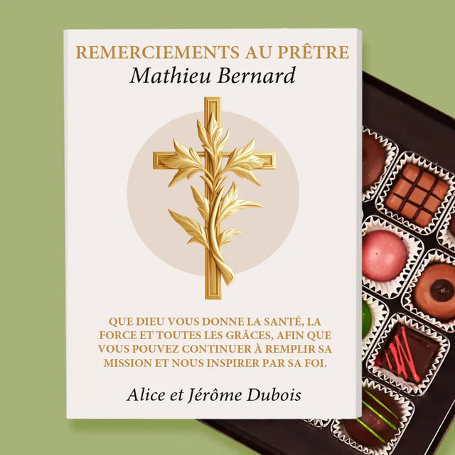 Le Prénom Et Un Texte: Remerciements Au Prêtre  - Pralines