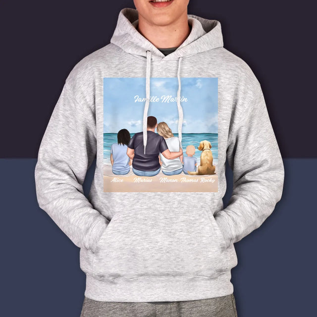 La Création Du Personnage: Portrait De Famille - Sweat À Capuche Pour Hommes