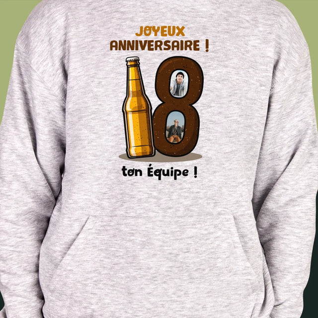 Le Collage Photo: 18 Bière - Sweat À Capuche Pour Hommes