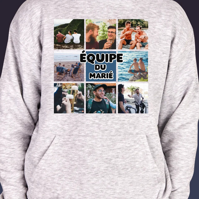 Le Collage Photo: Équipe Du Marié - Sweat À Capuche Pour Hommes