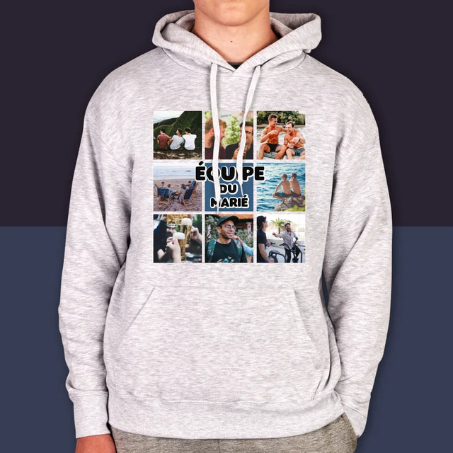 Le Collage Photo: Équipe Du Marié - Sweat À Capuche Pour Hommes