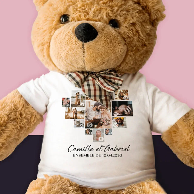 Le Collage Photo: Le Collage De Coeur Des Photos - Ours En Peluche 90 Cm