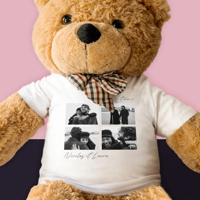 Le Collage Photo: Je T'Aime - Ours En Peluche 90 Cm