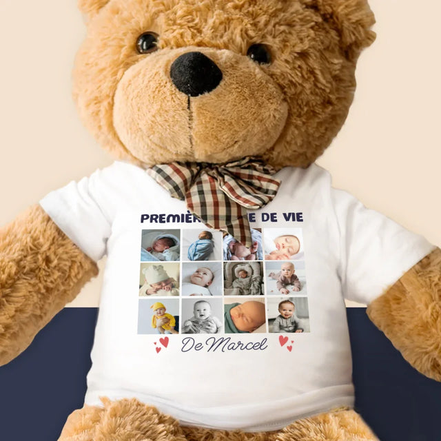 Le Collage Photo: Première Année De Vie - Ours En Peluche 90 Cm