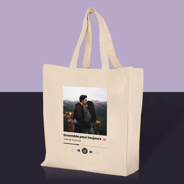 La Photo Et Un Texte: Spotify Avec Ta Photo - Sac En Toile