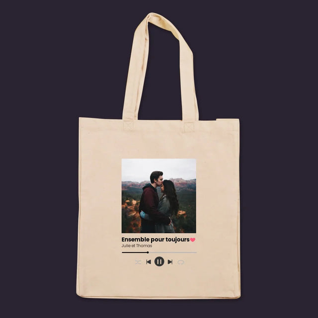 La Photo Et Un Texte: Spotify Avec Ta Photo - Sac En Toile